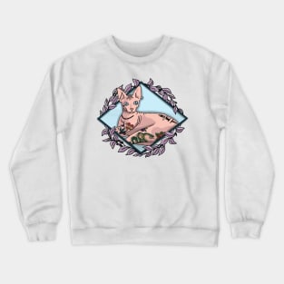 Tattooed Sphynx Cat Crewneck Sweatshirt